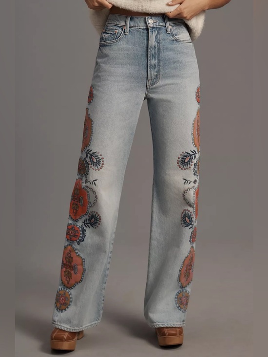 MOTHER Denim - Mother The Maven Sneak High-Rise Wide-Leg Jeans size 30 NWOT